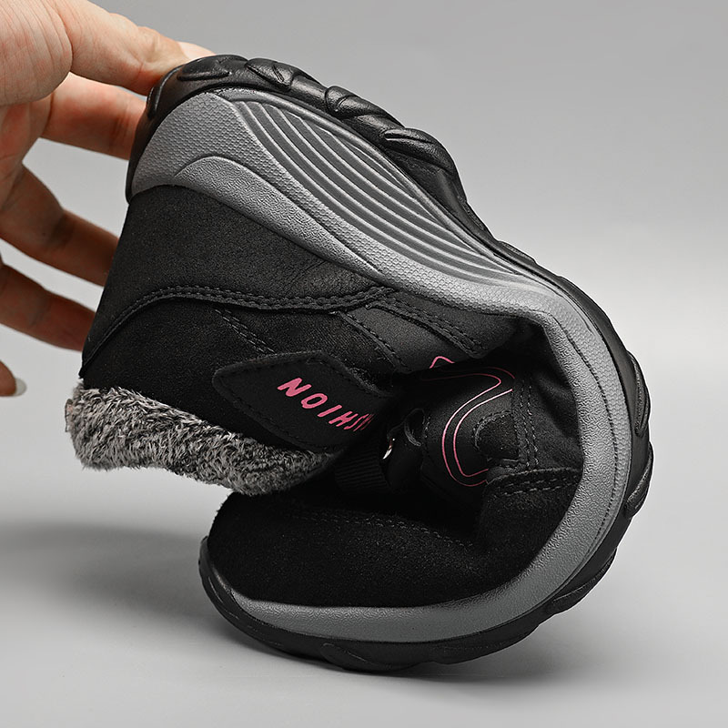 ¡Nuevas botas de nieve calientes forradas de lana caliente zapatos de mujer más tamaño al aire libre ligero zapatos casuales súper ligero!