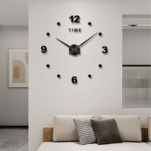 免打孔钟表挂钟客厅3D立体时尚创意艺术墙贴简约时尚个性时钟电池