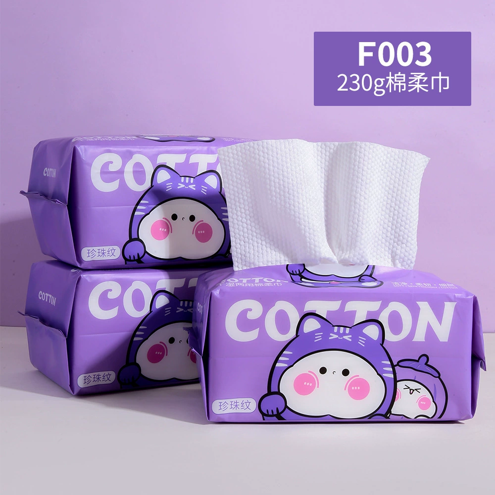Палочка с розовой кроличьей жемчужнойPattern умывательная салфетка одинарного применения, толстая, двойного использования сухая/мокрая хлопковая салфетка F001