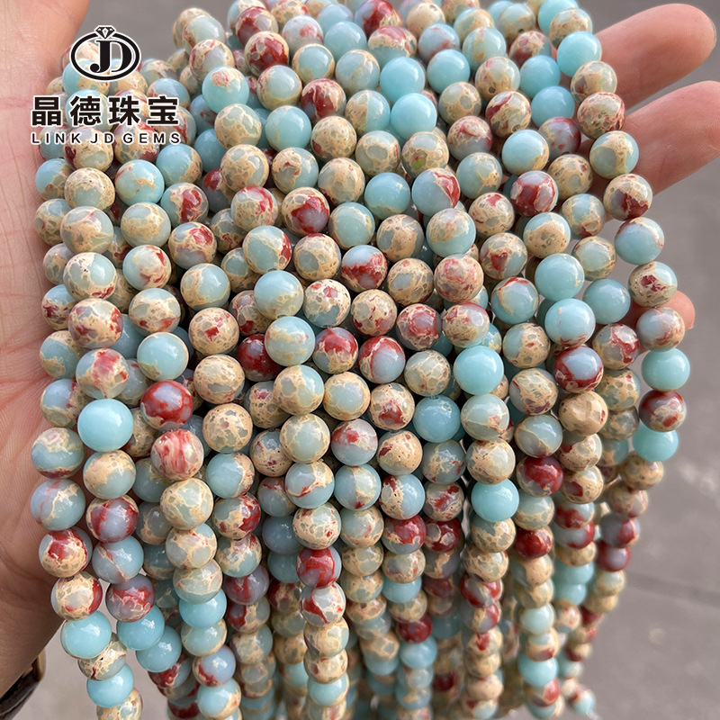Shoushan stone synthetic snake skin stone loose beads emperor stone beads diy jewelry accessories beaded semi-finished beads wholesale