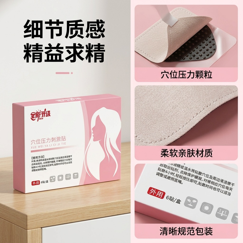 Leakage Support Acupoint Pressure Patches 6 Patches Per Box Abdominal Application key features