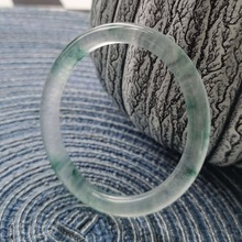 七夕情人节礼物厂家批发仿缅甸翡翠手镯飘蓝花手镯石英岩手镯女款
