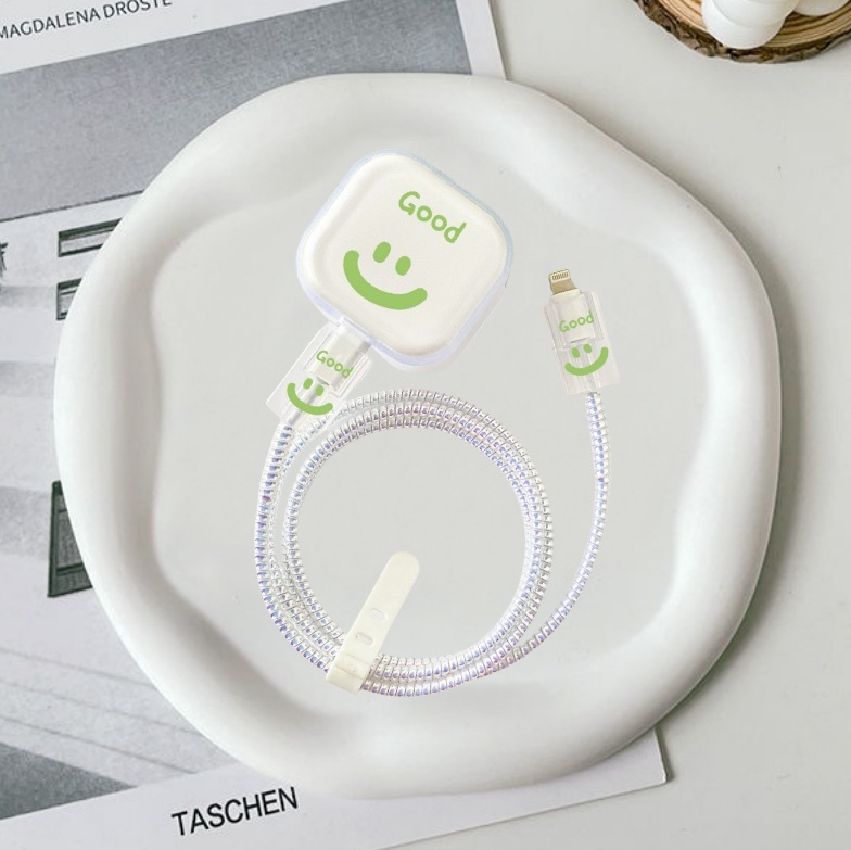 그린 스마일 페이스 [5종세트-큰머리1-작은머리2-보호로프1-스트랩1]