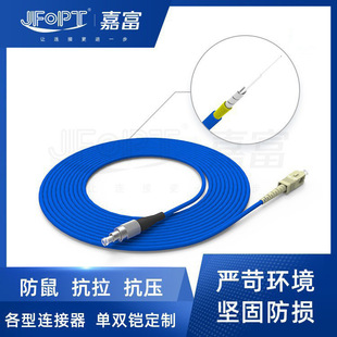 Telecom-Grade Fiber Optic Patch Cord Armored Fiber Optic Lc Sc St Fc Single Multi-Mode Single-Core Armored Rodent-Proof Optical Cable Manufacturer