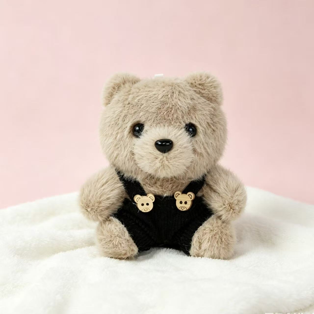 Vestido osos llaveros muñecas de peluche camisetas pantalones mochila colgante pequeño regalo colgante muñeca de peluche