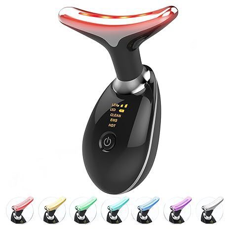 新商品の美首器の振動マッサージの首の紋様器の小さいアイロンは首の顔のカラーの光を引き上げて美容器を導入します。|undefined