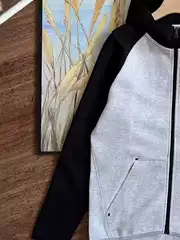 569/ 22936 Men's Double Zip Hooded Sports Casual Jacket