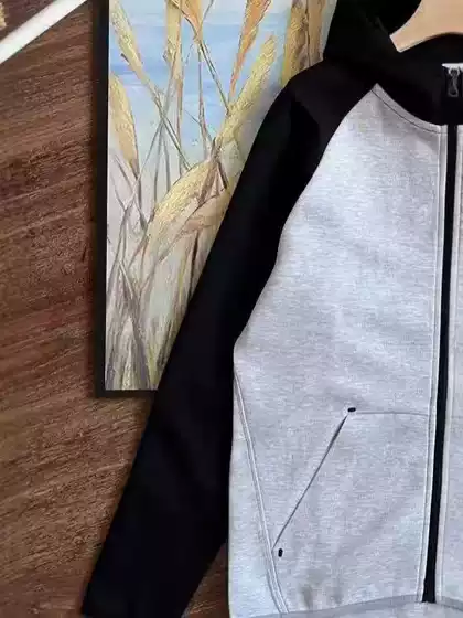 569/ 22936 Men's Double Zip Hooded Sports Casual Jacket