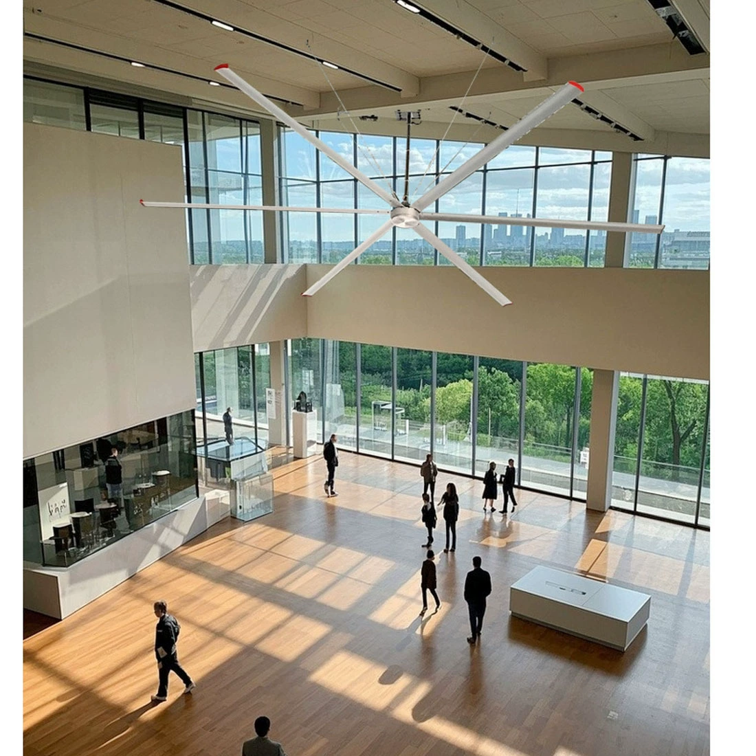 Индивидуальный диаметр 7.3m большой промышленный потолочный вентилятор с постоянным магнитом промышленный большой вентилятор мастерская заводской большой потолочный вентилятор энергосберегающий 5