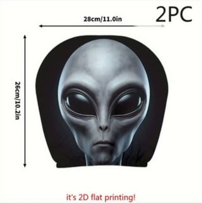 Sürətlər qutusu və əl tormozu başlıqları Funny Print, "Laugh Until Your Stomach - mysterious-gray-alien-2-pack