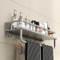 Wall-mounted shower gel holder for bathroom, no drilling required, storage for bathroom sink area, shelf for bathroom supplies