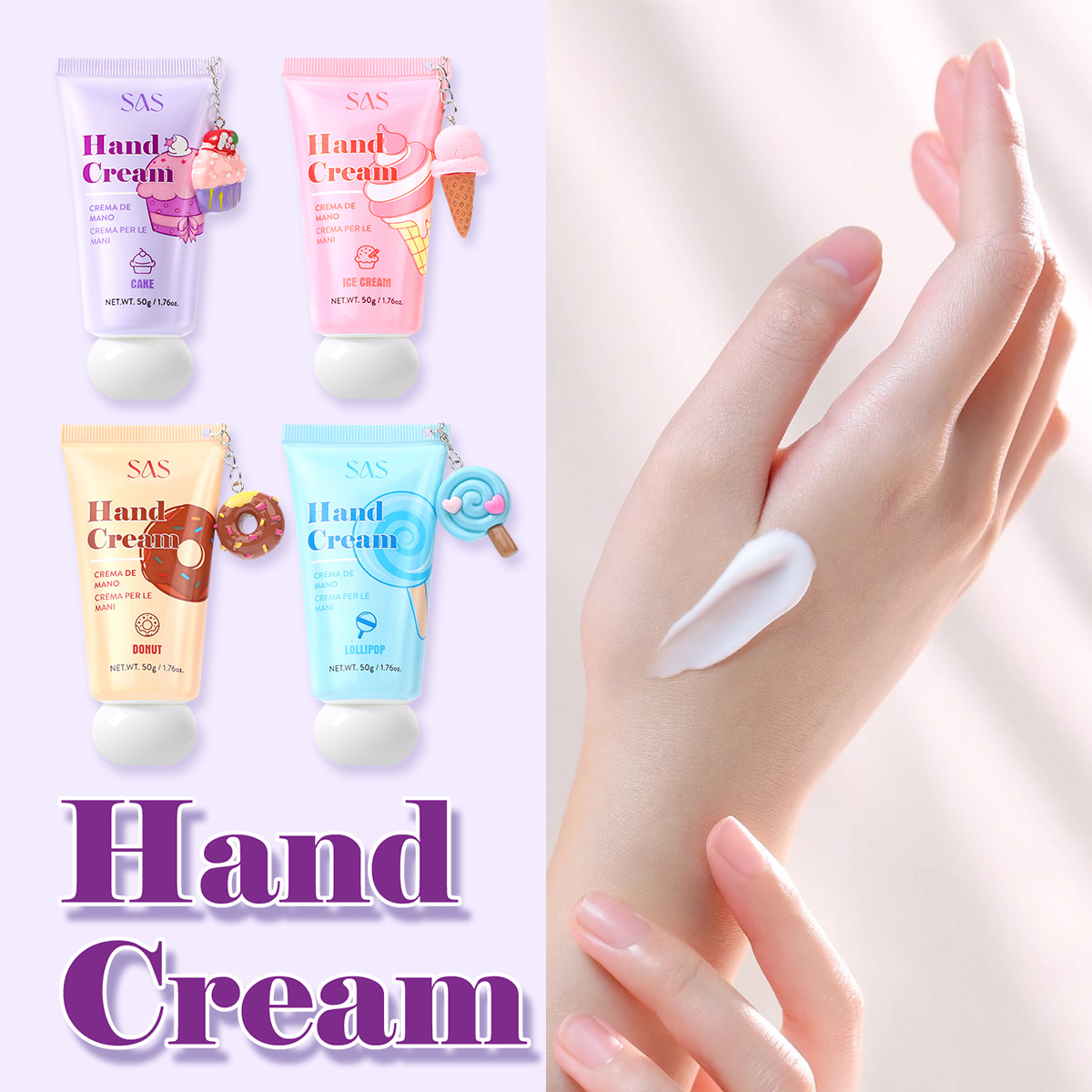SAS Crema de manos transfronteriza de comercio exterior europeo y americano Hidratante Hidratante Hidratante, Anti-seco y agrietado SAH182