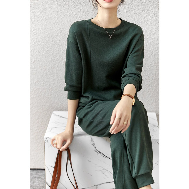 7426 Sweatshirt Sports Suit Women's Autumn Clothing with a Complete Set of 2025 New Slimming Look Two-Piece Casual Set