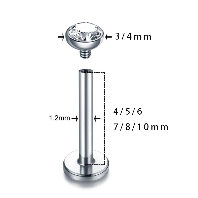 G23 Titanium Nose Stud With 5a Zircon Bowl Shaped Internal Thread_voghion.com