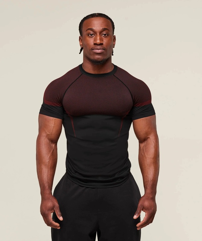 GYMSHARK フィットネストップスメンズカジュアルランニング速乾通気性タイツ半袖 Tシャツメンズマッスルシャーク|undefined