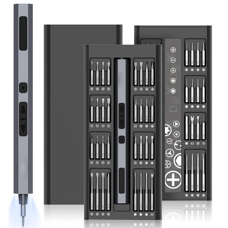 Cross-Border 66-in-1 Precision Electric Screwdriver Set with Torque Rechargeable Hand-Cranked S2 Electric Screwdriver