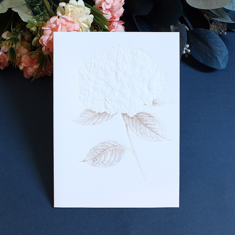 Simplificación de alto nivel en relieve rosa tarjeta de boda tarjeta de votos de cumpleaños tarjeta de regalo tarjeta