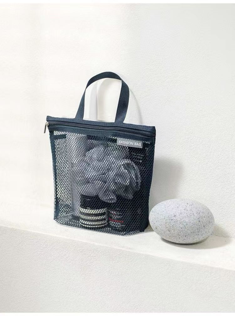 Hueco simple Mini bolsa de lavado de viaje de malla portátil estudiante bolsa de cosméticos Portátil Bolsa de almacenamiento de artículos diversos
