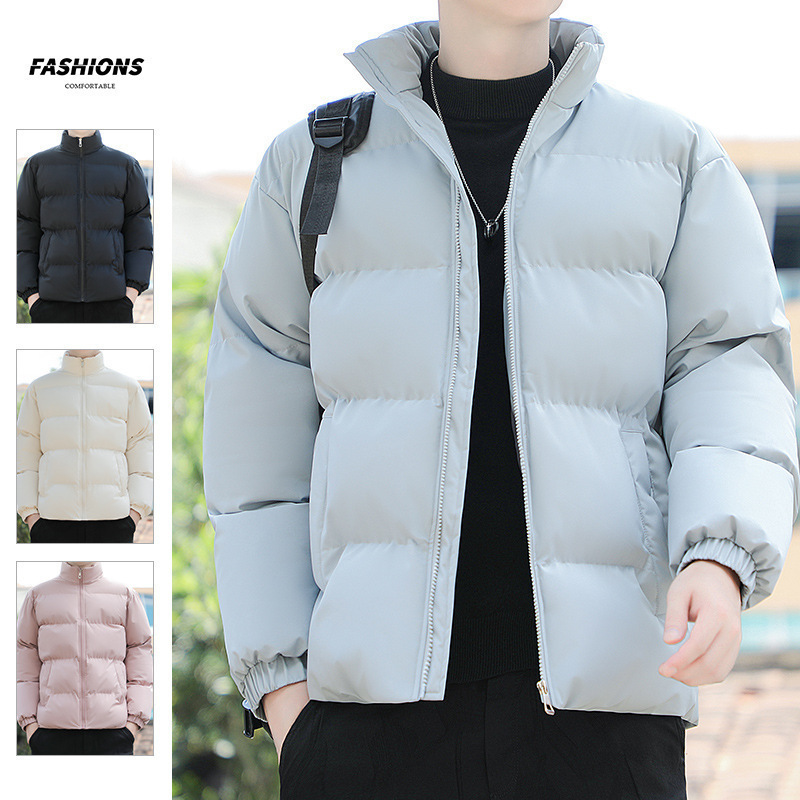 Hombre de algodón de invierno 2022 nuevo tipo de abrigo de algodón de plumón grueso de estilo de Hong Kong pareja adolescente ropa de algodón casual para hombres y mujeres