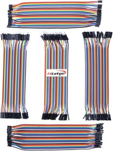 Hiletgo 200Pcs\/5X40Pcs Circuit Board Jumper Wire Male to Male, Male to Female, Female to Female, 2.54