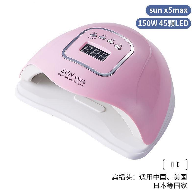 Lámpara de uñas, máquina de uñas de secado rápido 150w, lámpara de fototerapia, tienda de uñas, lámpara para hornear uñas, pegamento para esmalte de uñas, lámpara de fototerapia de uñas transfronteriza