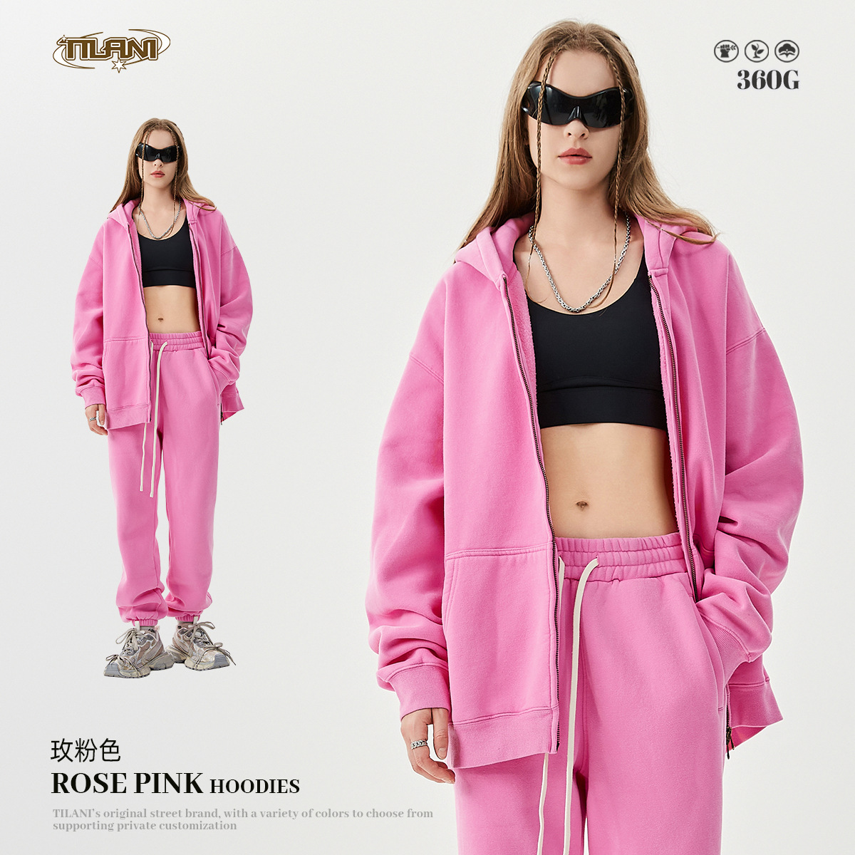 TILANI suéter de los hombres cardigan forrado de lana engrosada cremallera abrigo 360g lavado vintage encerado casual Sudadera con capucha