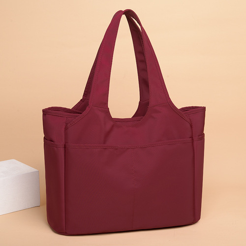  Autumn New Trendy Portable Oxford Cloth Women's Cloth Bag Casual Multi-Pocket Large Capacity Travel Bag Nylon Shoulder Bag
