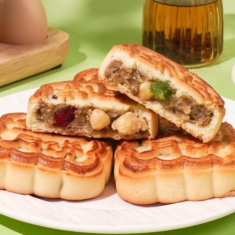 榛仁大月饼中秋节传统坚果月饼榛子手工东北特产独立包装代发批发|undefined