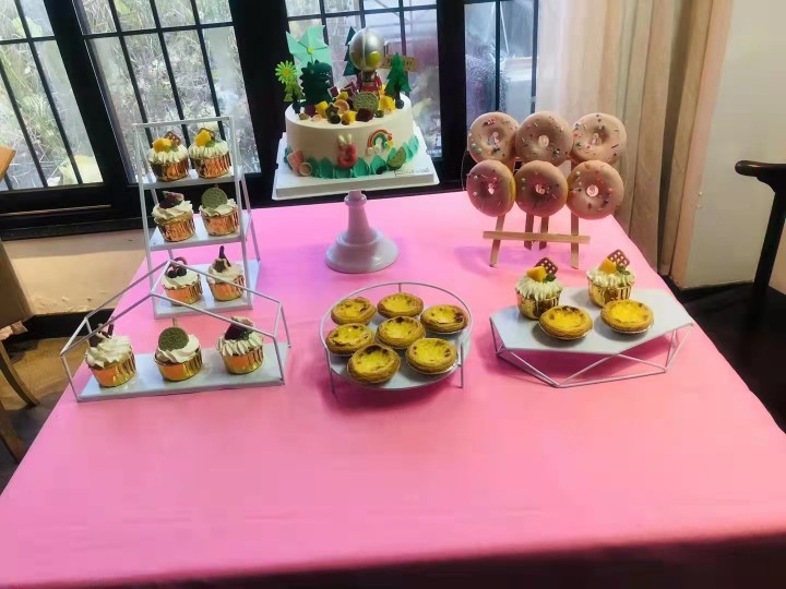 Estilo europeo blanco postre Mesa decoración pastel de boda bandeja soporte de exhibición té de la tarde Merienda stand comida fría té mesa de descanso image 30