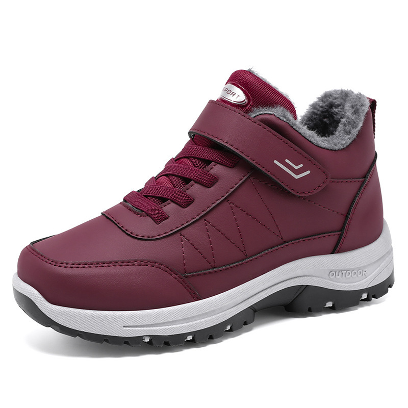 Zapatos de algodón de invierno grandes botas de nieve al aire libre zapatos de caminata caliente grueso pareja OEM botas de algodón personalizadas