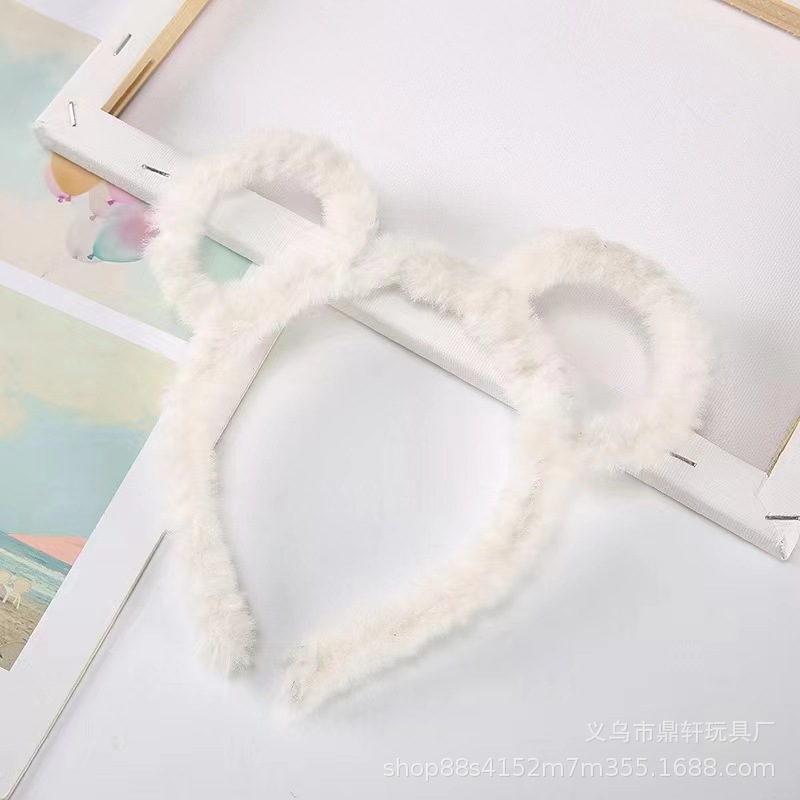Peluche sin brillo Mitch hair Hoop / blanco