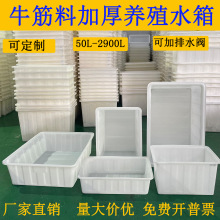 食品级牛筋塑料水箱长方形水产养殖箱纺织布草收纳周转箱大容量