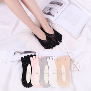 Summer Toe Socks for Women, Thin Breathable Mesh Velvet Shallow Mouth Invisible Tabi Socks, Silicone Boat Socks Manufacturer