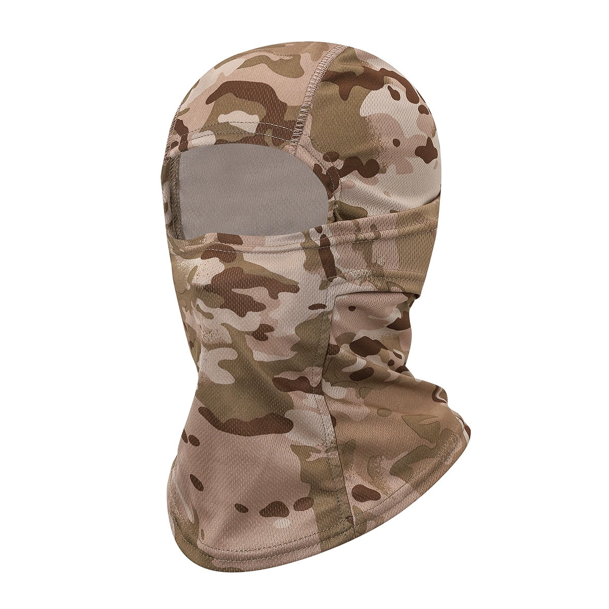 Camo ice silk cooling sun protection face mask for military fans, camouflage summer head cover, for men and women, outdoor fishing sun shield