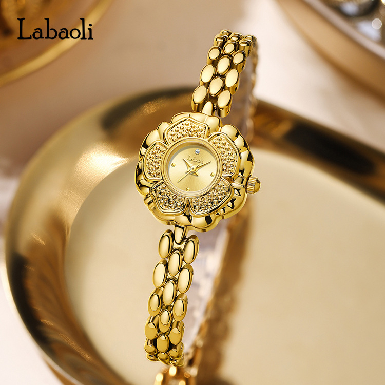 Laboli Watch New Style Full of Stars and Diamonds Creative Flower Dial Fashion Light Luxury Waterproof Bracelet Rhinestone Women's Watch
