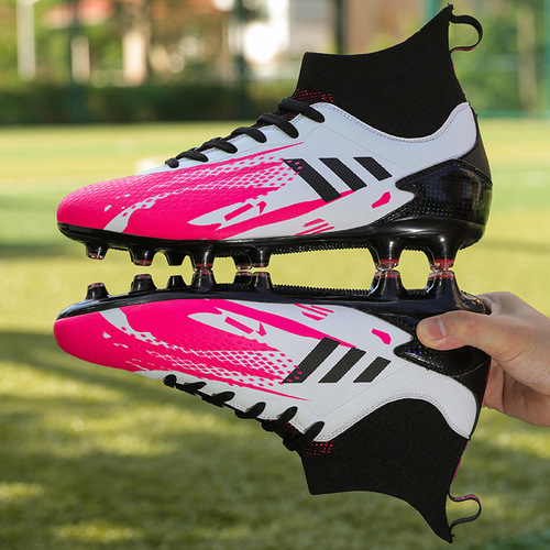 Football shoes men's kangaroo leather AG long nails summer students X19 short nails children's breathable sports grass shoes