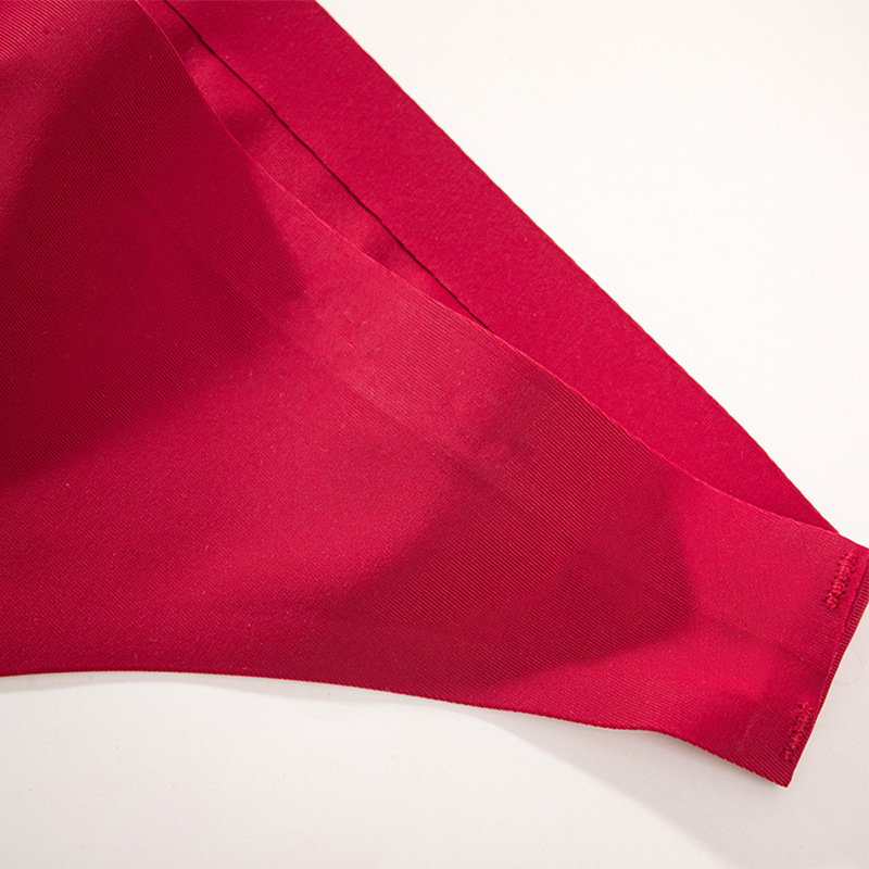 Transfronterizo de una pieza de seda de hielo brillante sin costuras Tanga sexy algodón entrepierna ropa interior deportiva fitness pantalones en forma de T