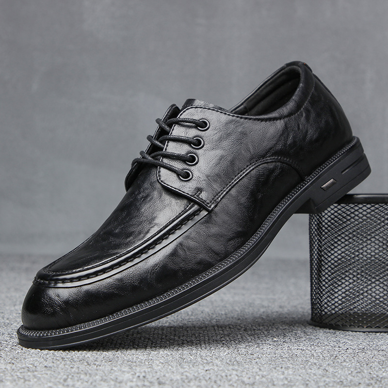 Primavera nuevos zapatos de cuero de negocios de los hombres zapatos de cuero genuino de los hombres transpirables casuales ropa formal papá zapatos de los hombres solos zapatos al por mayor image 8