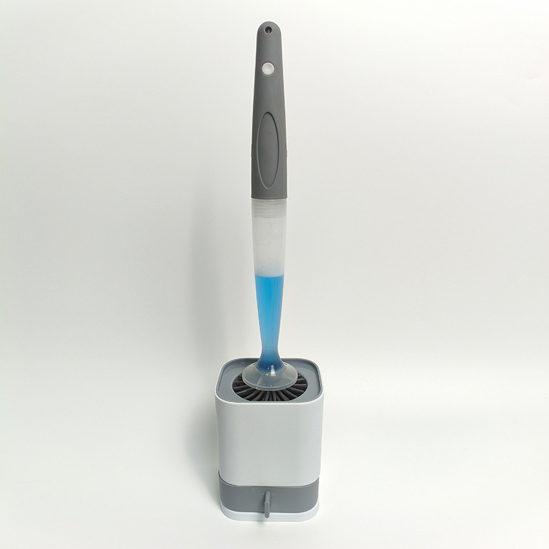 Cepillo de inodoro líquido de silicona transfronteriza sin ángulo muerto cepillo de limpieza de inodoro inodoro inodoro spray cepillo suave