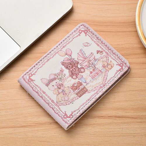 Picnic Bear Bear Driving License Driving Permit Cute Cartoon Creative Girl Floral Edge Protective Case Bank Card Card Holder