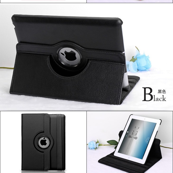 Aplicable ipad10a generación 360 funda de cuero giratoria mini65 patrón de lichi pro11 funda protectora 10.9 carcasa plana portátil