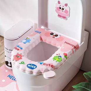Eva Toilet Mat Waterproof and Stain-Resistant Household Four-Season Universal Wholesale Toilet Seat Lifter Non-Dirty Hand Toilet Seat Cushion