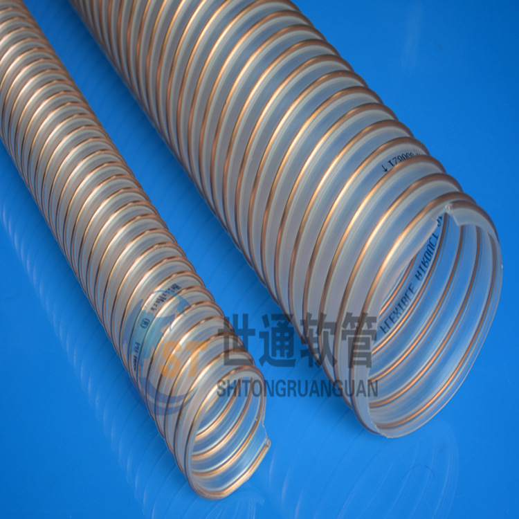 排静电软管 木工吸尘软管 耐磨软管 PU钢丝软管,物料输送软管