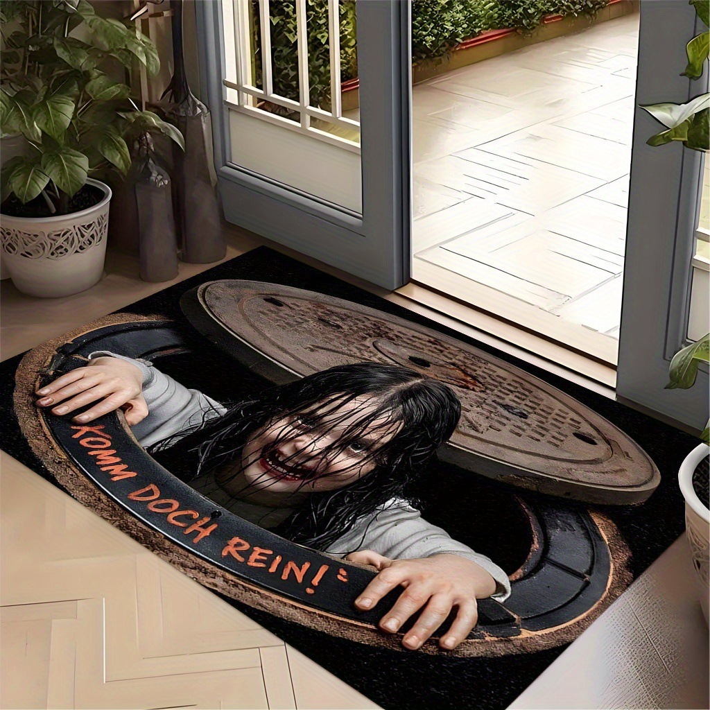 Transfronterizo temu diatomaceas barro absorción alfombra de suelo decoración de Halloween puerta de entrada alfombra de suelo anti-sucio y anti-desgaste alfombra de pies