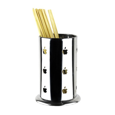 凯旺不锈钢筷子筒 圆形厨房筷子笼 苹果型筷子筒干湿两用
