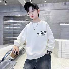 男童卫衣春秋款2026新款早秋儿童装男孩秋季套头上衣大童衣服酷帅