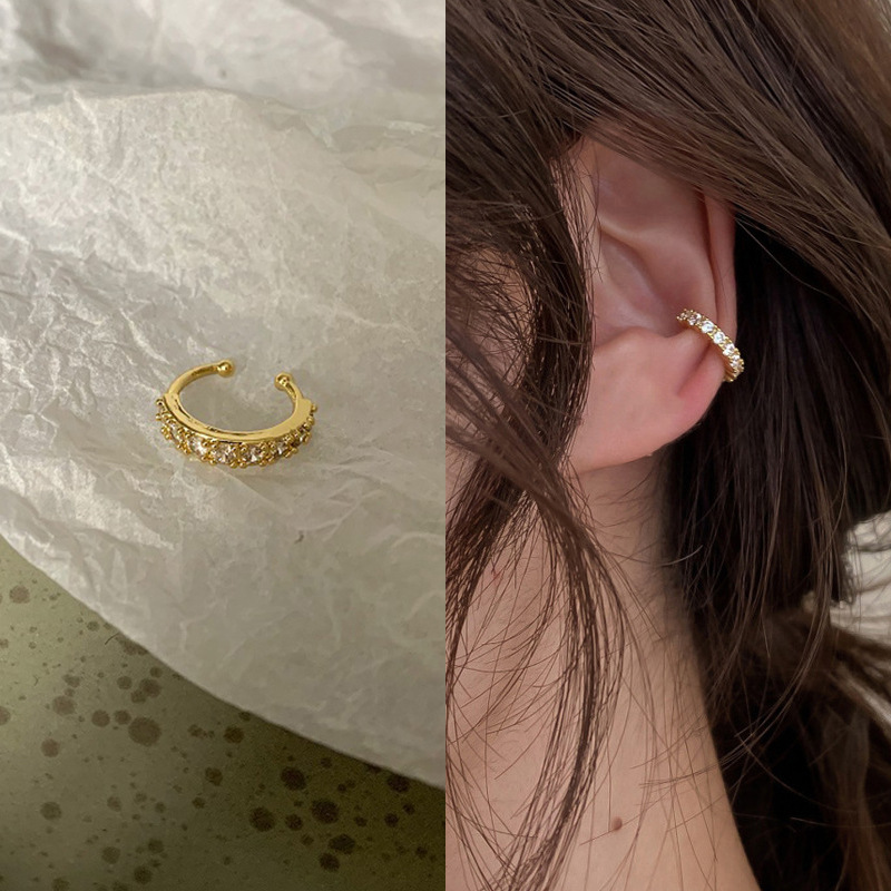 8g Weight Zircon Inlay Material Ear Studs Classification 1 Piece Quantity Daily Occasion Copper Material U Shape Pattern Women'S Gender Plating Design Fashion Style Fashion U Shape Copper Plating Zircon Women's Ear Studs 1 Piece 31