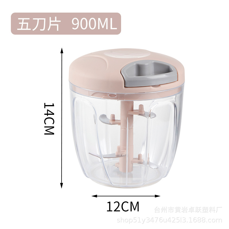 Máquina de camarones de mano amoladora de cuerda para el hogar amoladora de ajo manual de cocina cortador de verduras ajo trituradora de artefactos