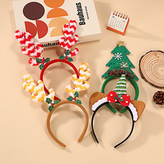 クロスボーダークリスマスアントラーカチューシャ、かわいいフォレストクリスマスツリーカチューシャ、お祭り雰囲気のドレスアップヘッドドレス、かわいいカチューシャ