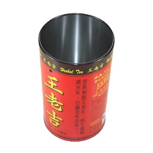 源头厂家王老吉吸管筒铁罐 精美马口铁王老吉吸管筒加多宝筷子筒